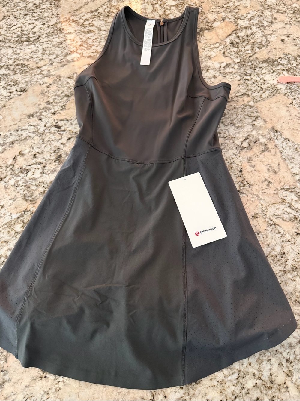 lululemon athletica Charcoal Black Athletic Sleeveless Mini Dress